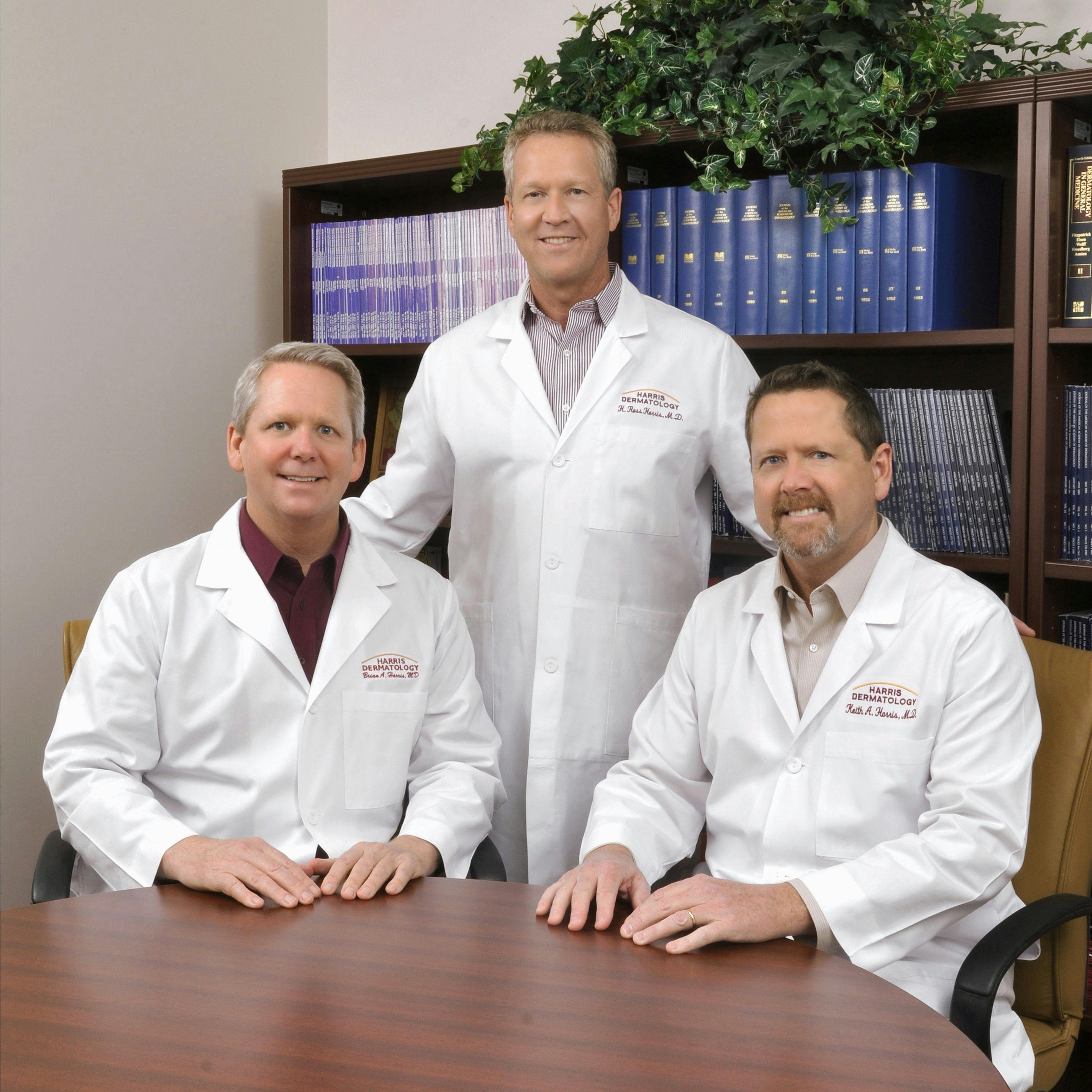 Left to right: Brian Harris, MD, H. Ross Harris, MD, Keith Harris, MD | Image Credit: Harris Dermatology