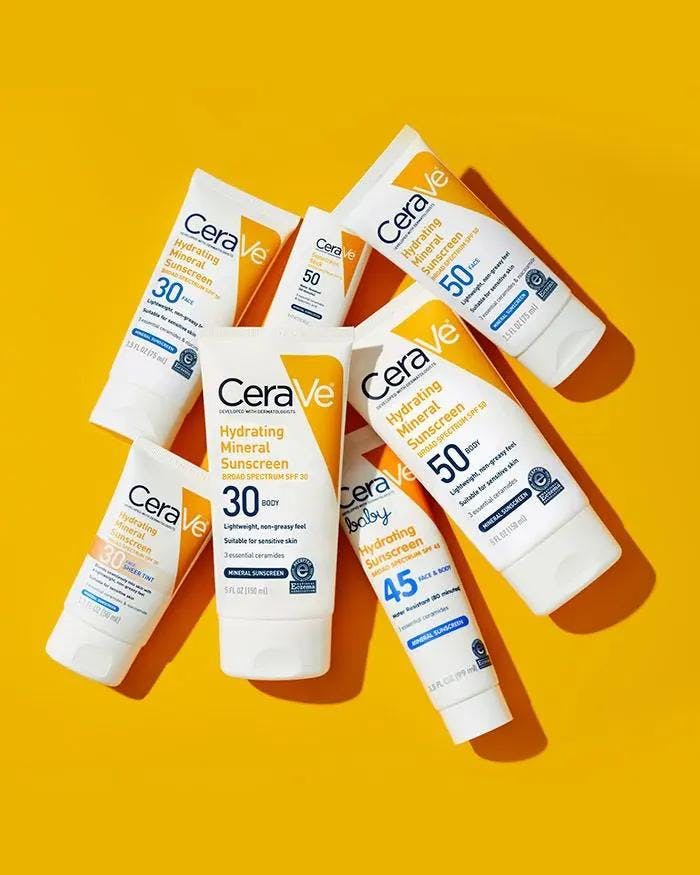 CeraVe | Hydrating Mineral Sunscreen SPF 50 Body Lotion 