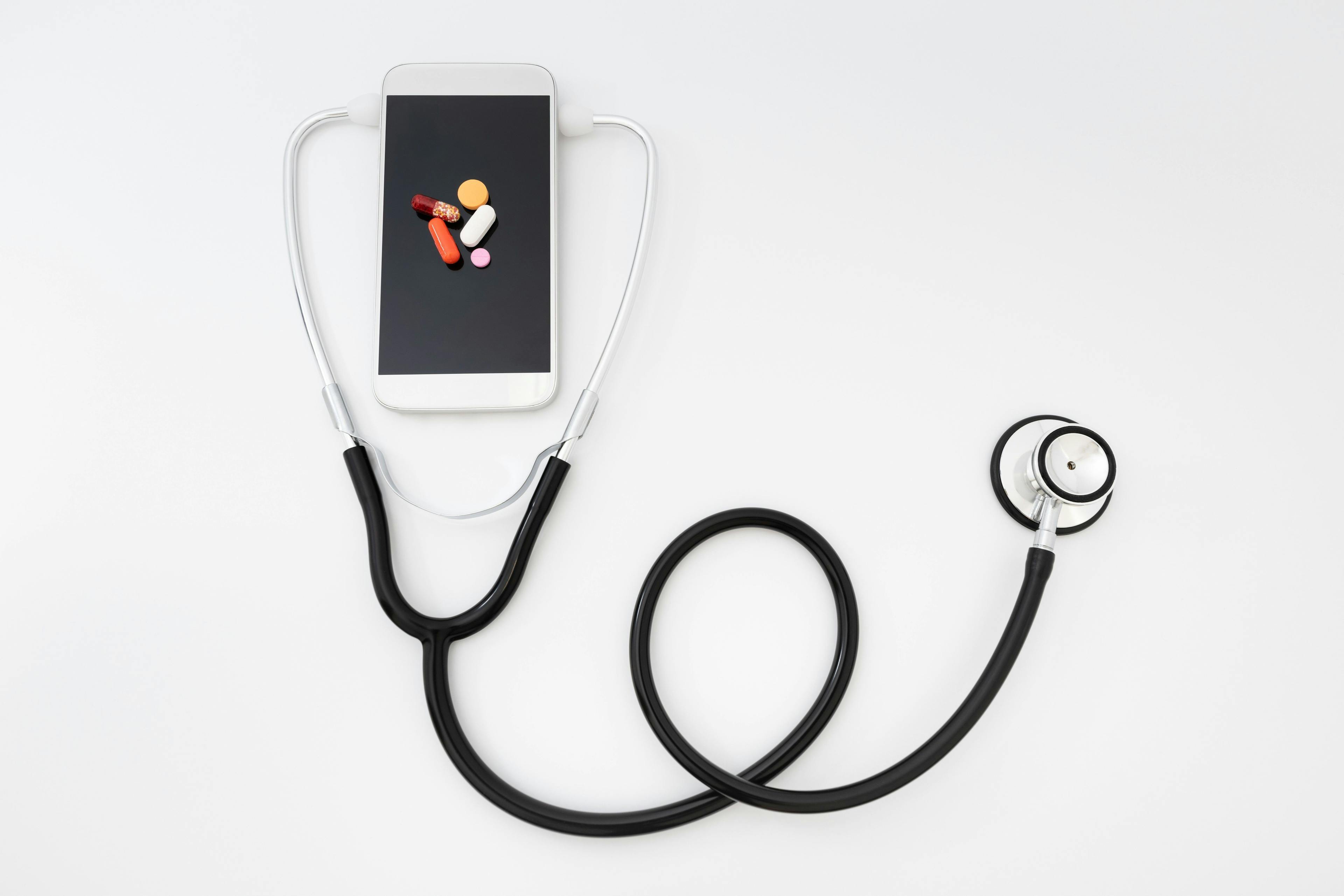 stethoscope and smartphone