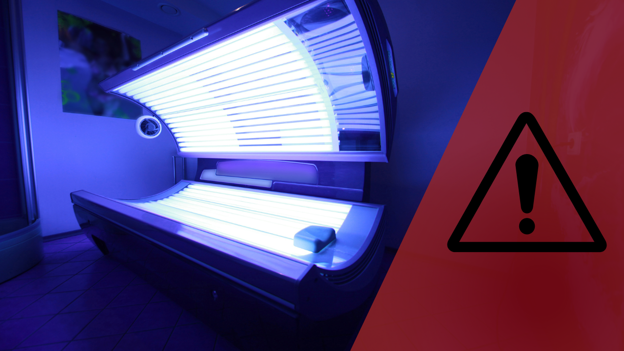 Tanning bed and warning sign | Image credit: pit-fall - stock.adobe.com