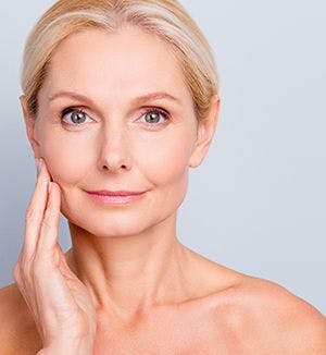 woman's face, smooth skin